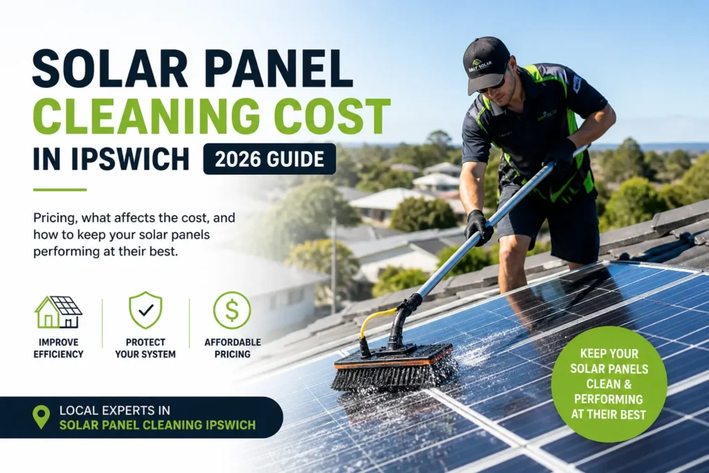 Solar panel cleaning cost in Ipswich guide covering pricing and factors affecting cleaning costs